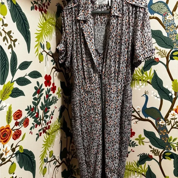 Byron Lars Tropical Reef Belted Sheath Shirt Dress - Picture 3 of 12